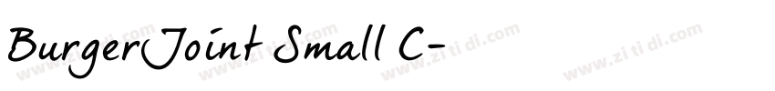 Burger Joint Small C字体转换
